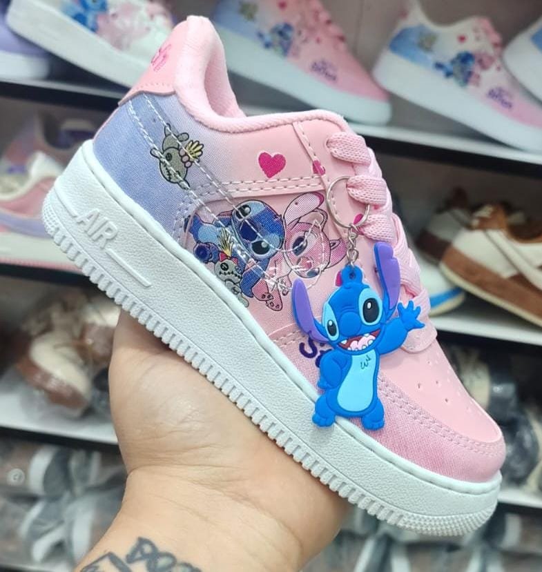 Tênis Infantil Nike Air Force Stitch Rosa