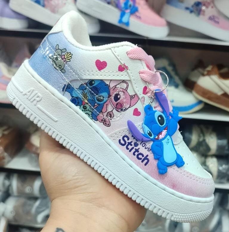 Tênis Infantil Nike Air Force Stitch Branco